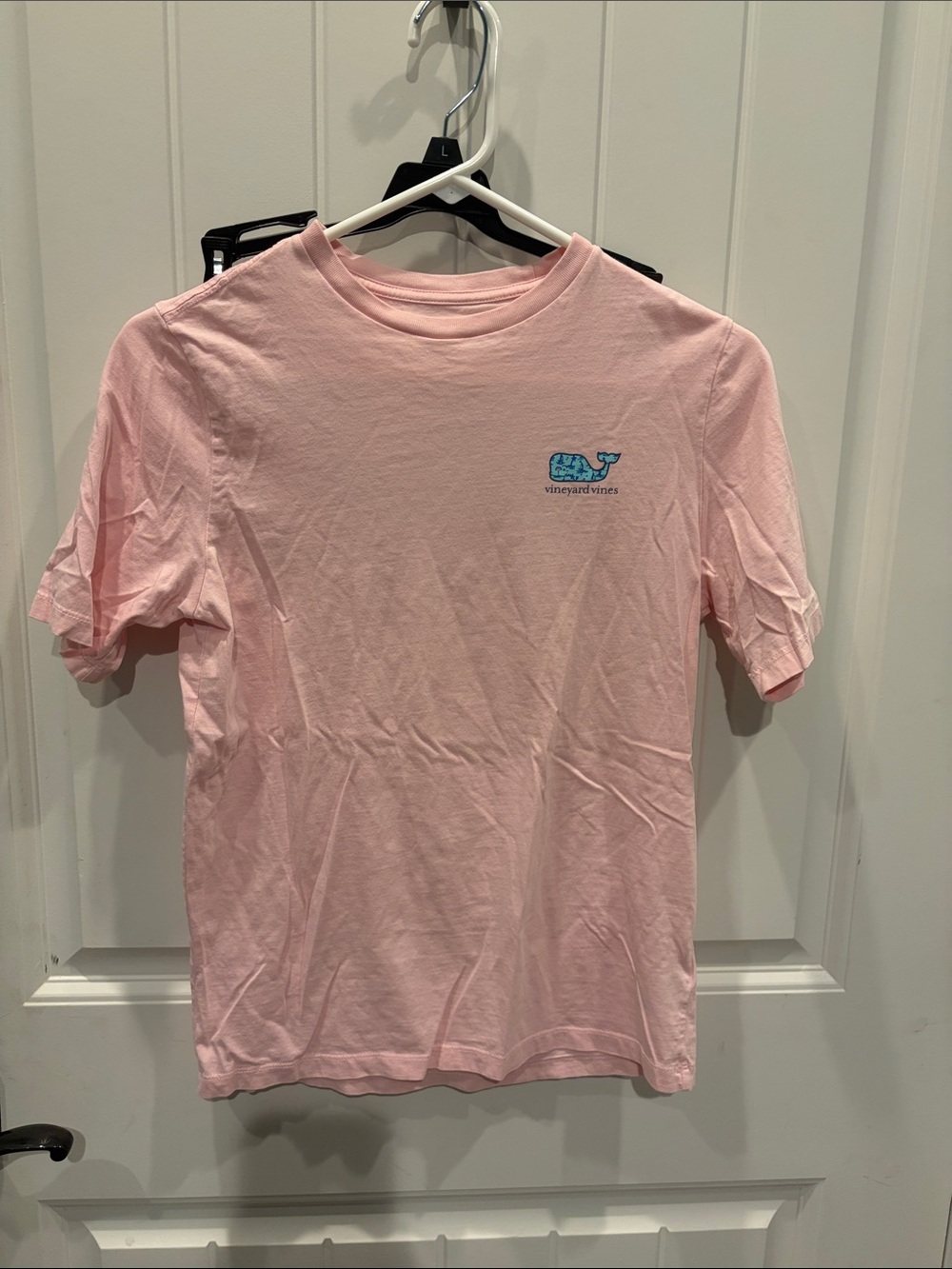 Vineyard Vines boy's Light Pink T-Shirt with Blue Whale Logo